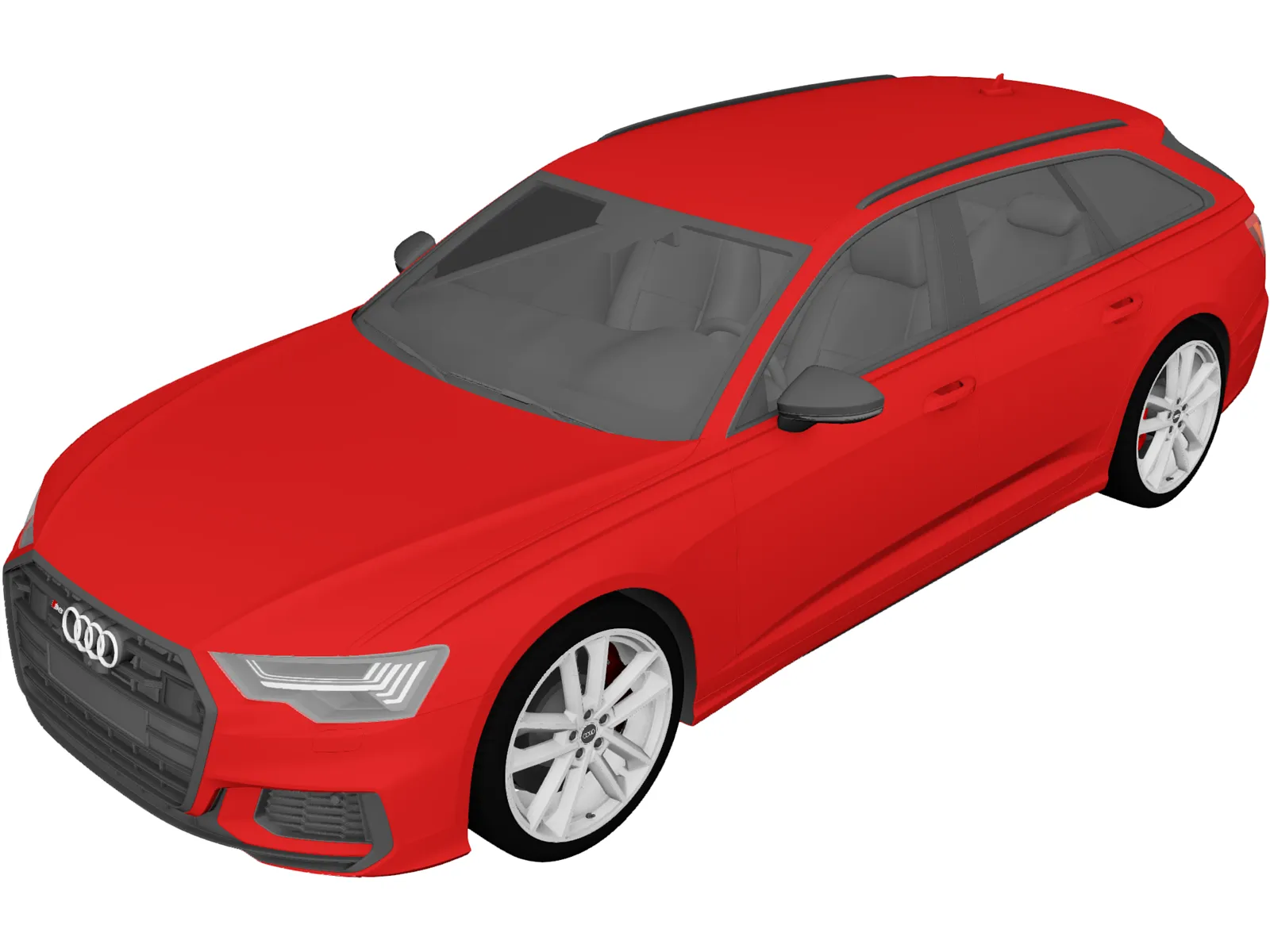Audi S6 Avant (2020) 3D Model main preview