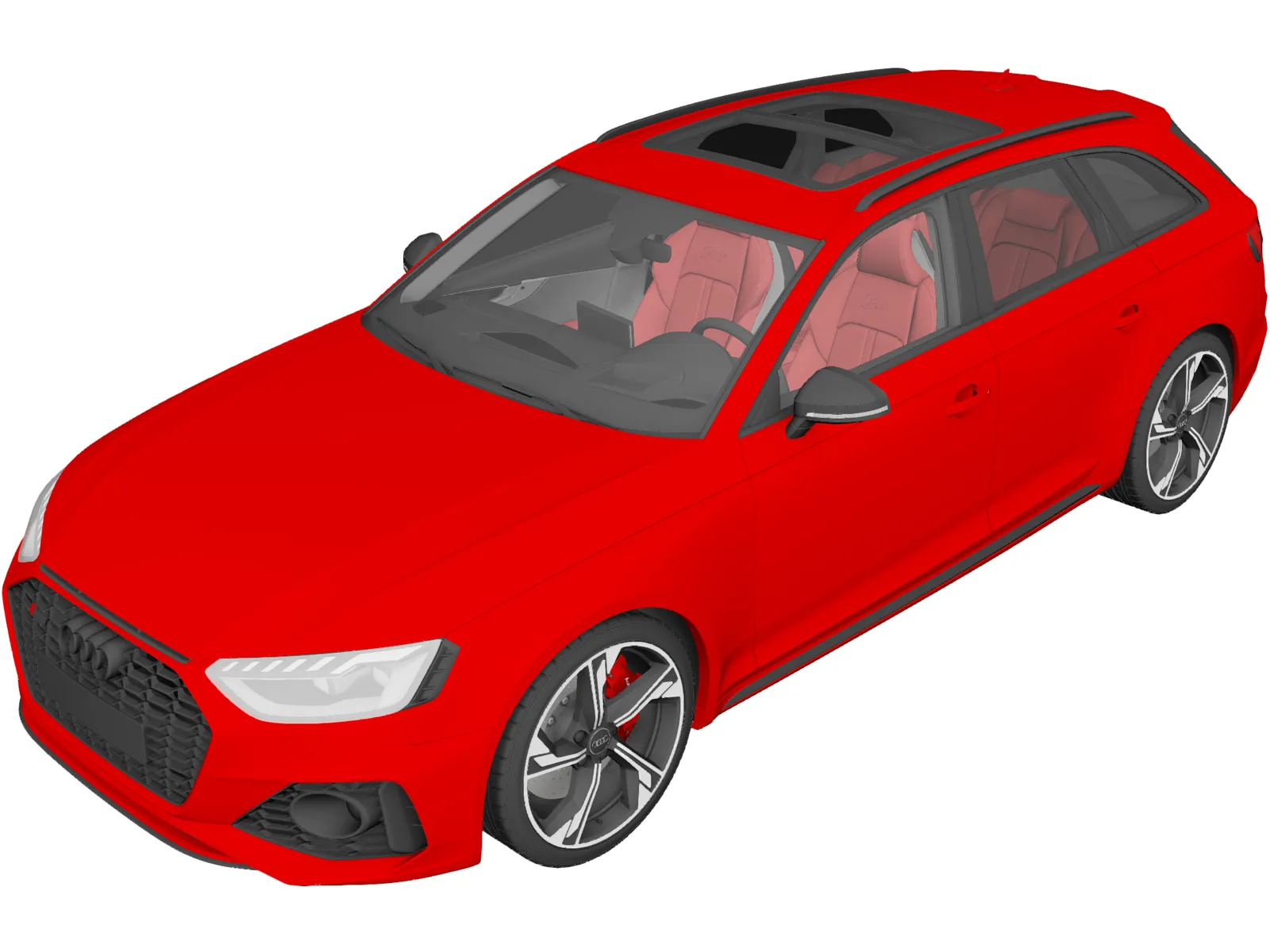 Audi RS4 Avant (2020) 3D Model main preview