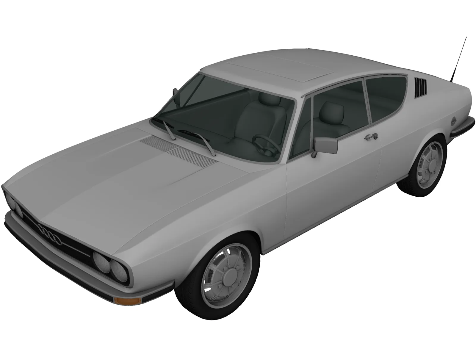 Audi 100 Coupe S (1970) 3D Model main preview