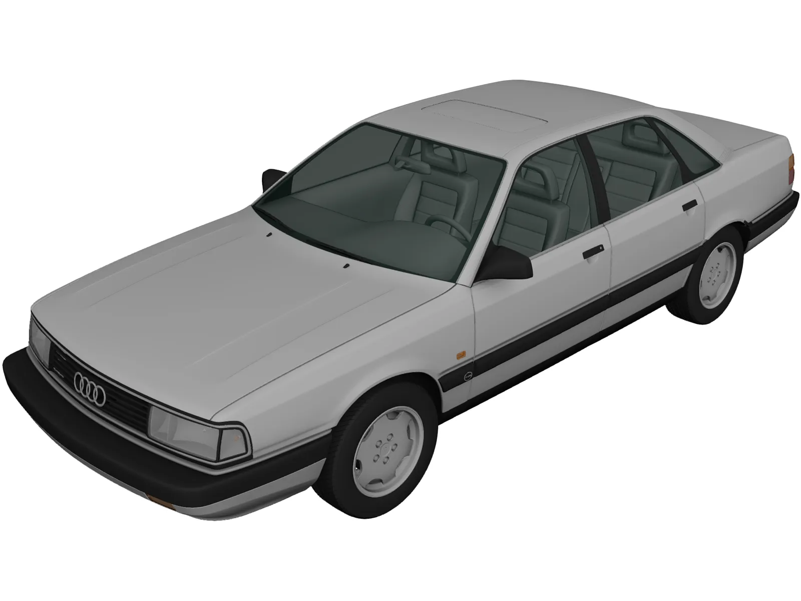 Audi 200 Sedan (1983) 3D Model main preview