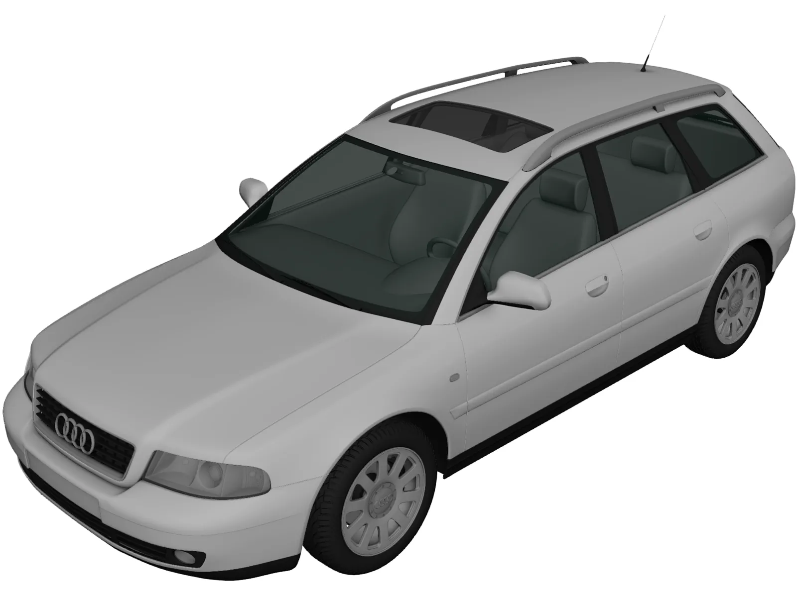 Audi A4 Avant (1999) 3D Model main preview