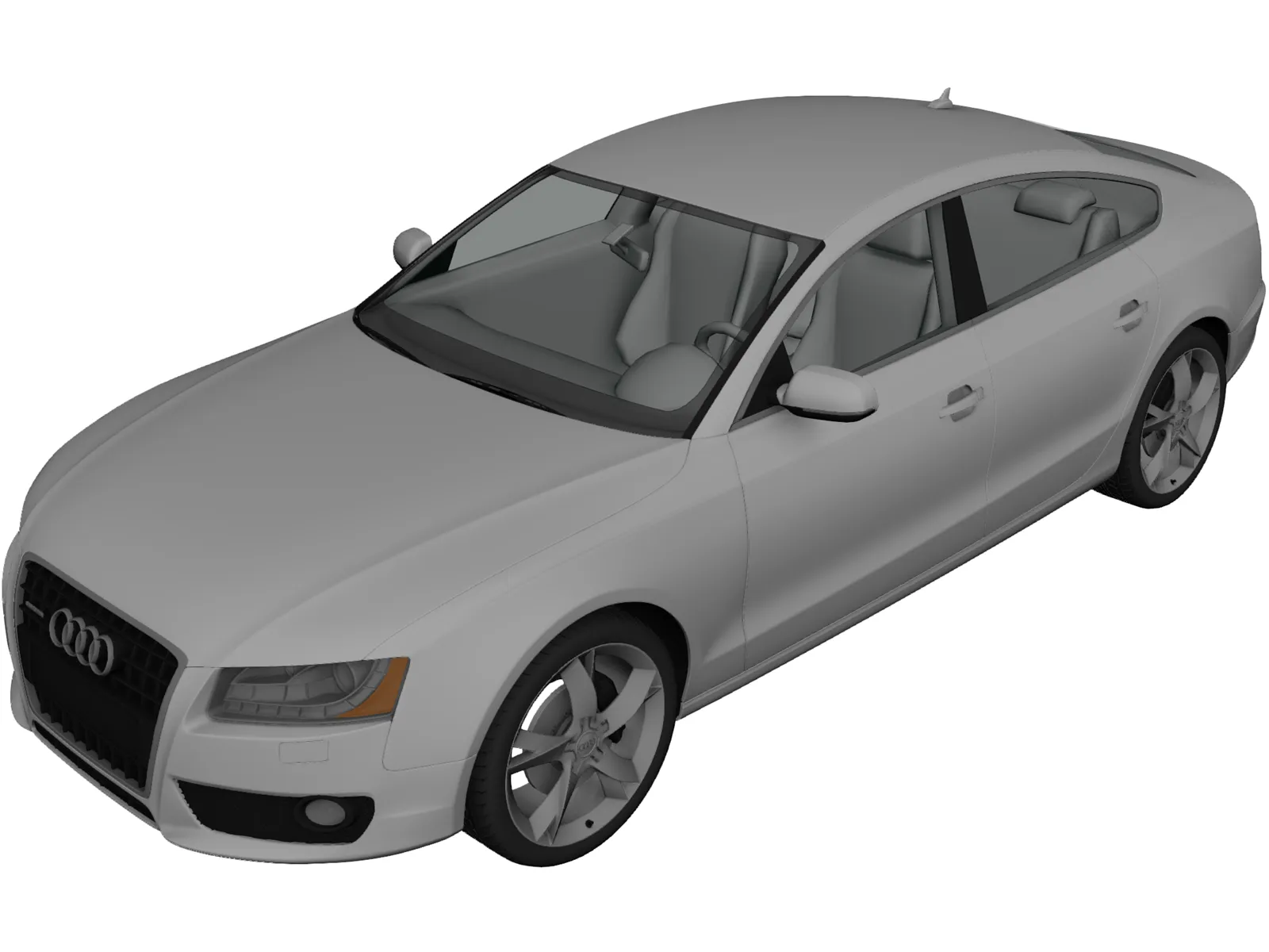 Audi A5 Sportback (2010) 3D Model main preview