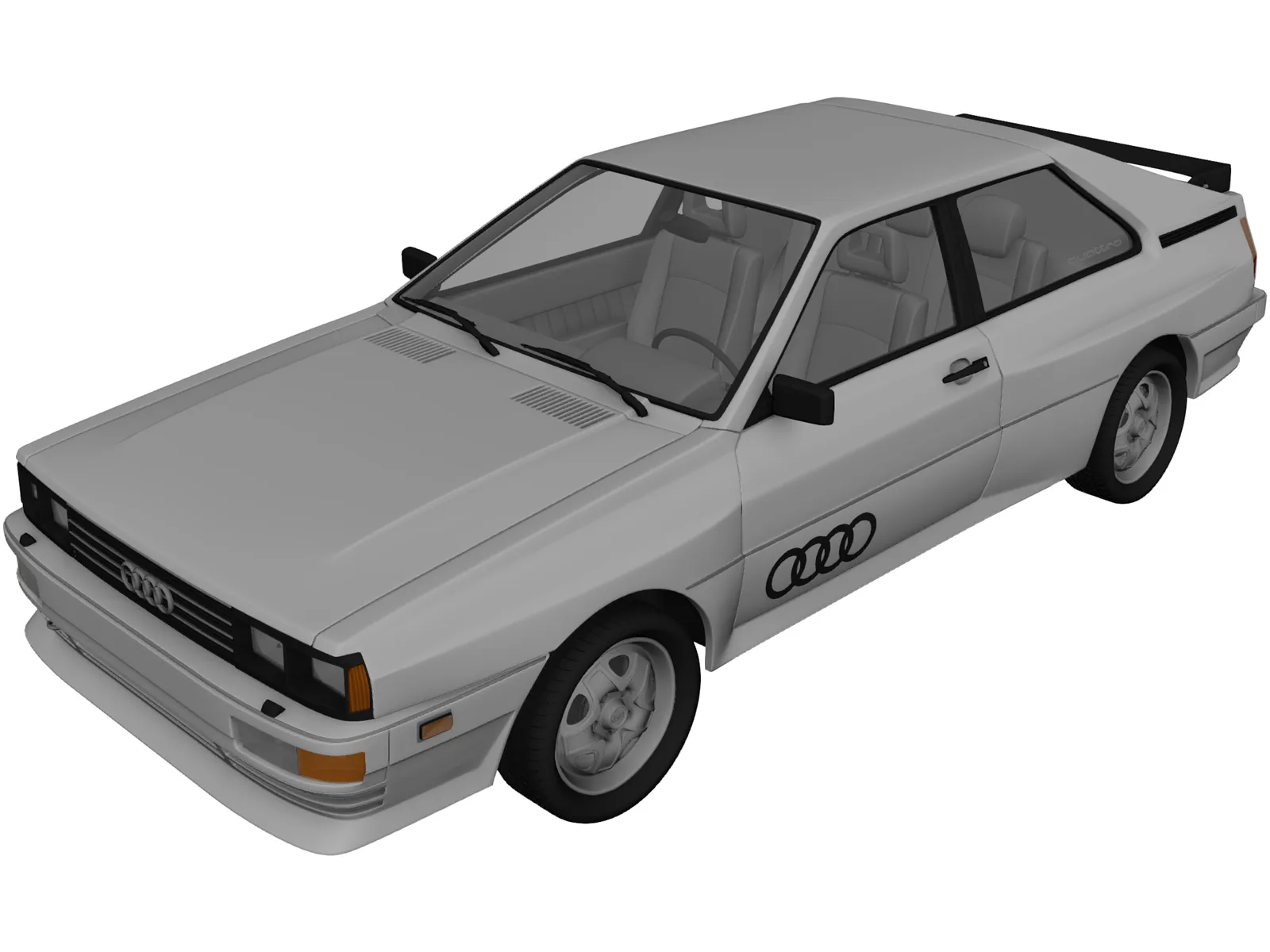 Audi Quattro (1980) 3D Model main preview