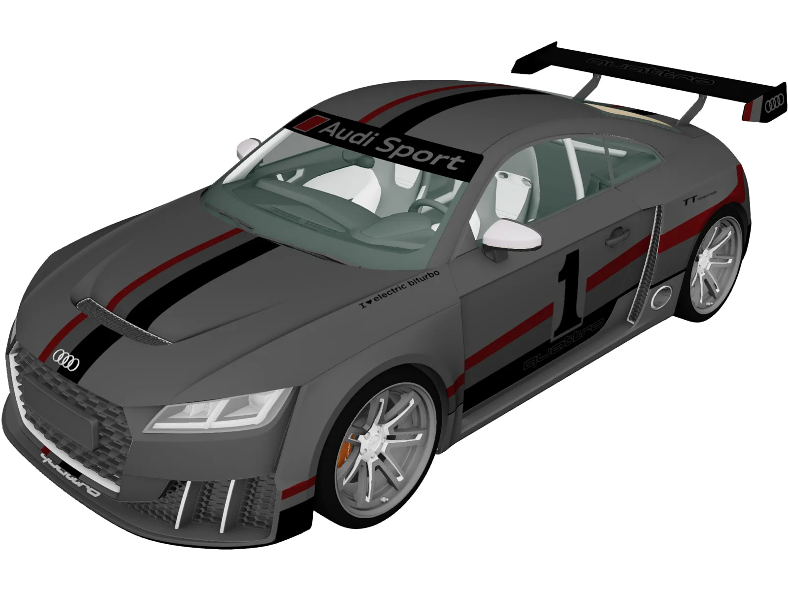 Audi TT RS Clubsport (2017) 3D Model main preview