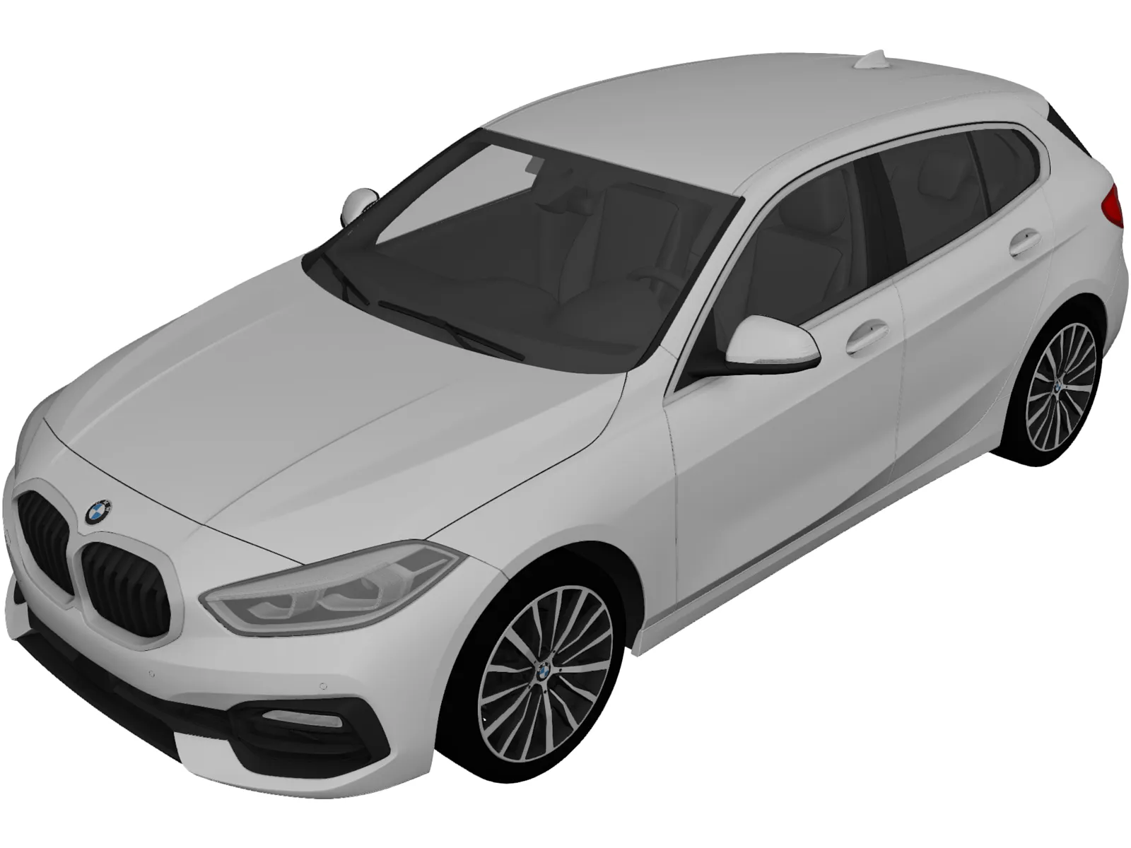 BMW 1-Series (2020) 3D Model main preview