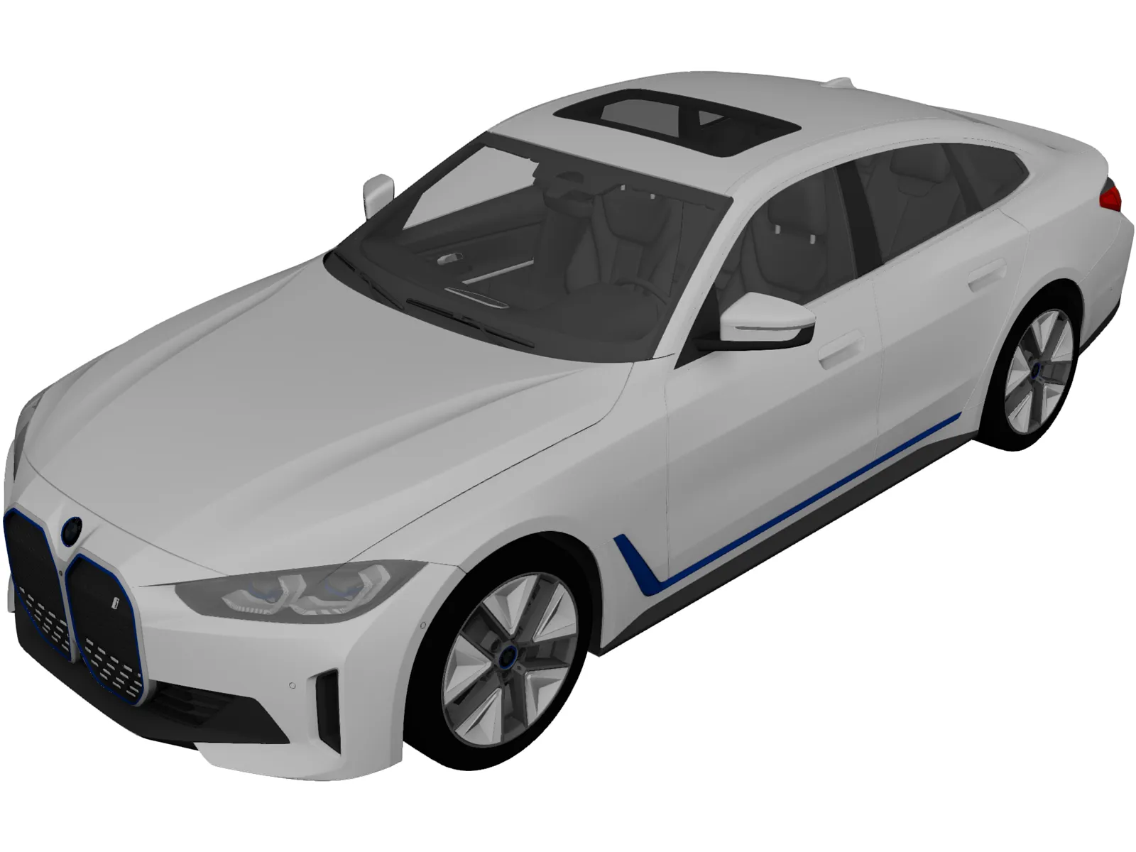 BMW i4 (2022) 3D Model main preview