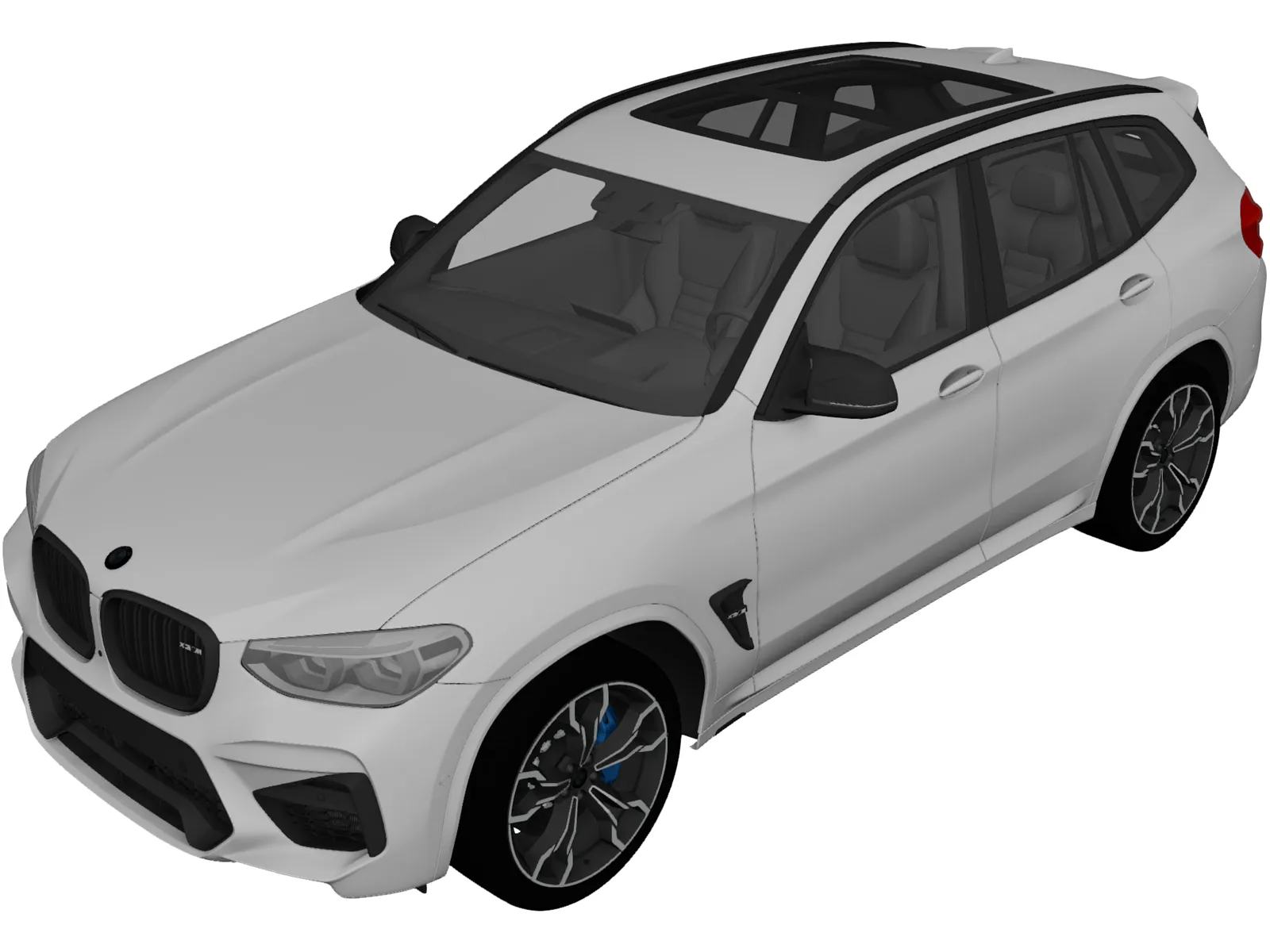 BMW X3M Competition (2020) 3D Model main preview