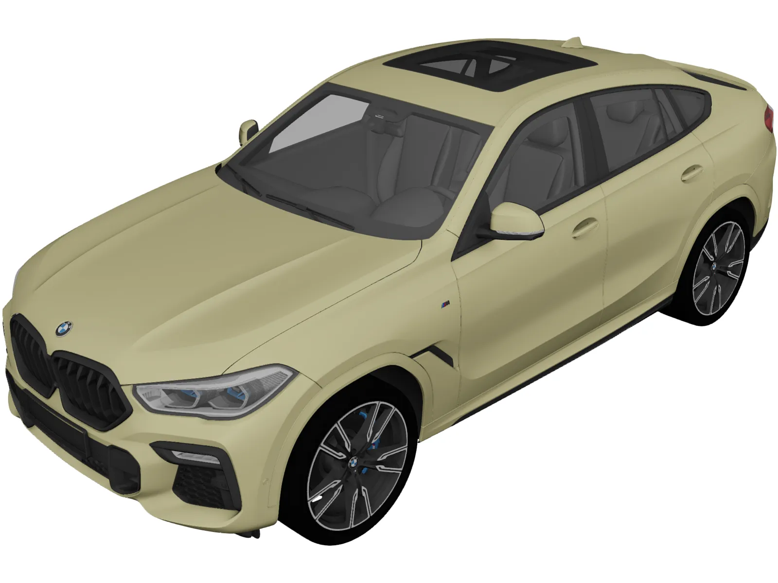 BMW X6 M50i (2020) 3D Model main preview