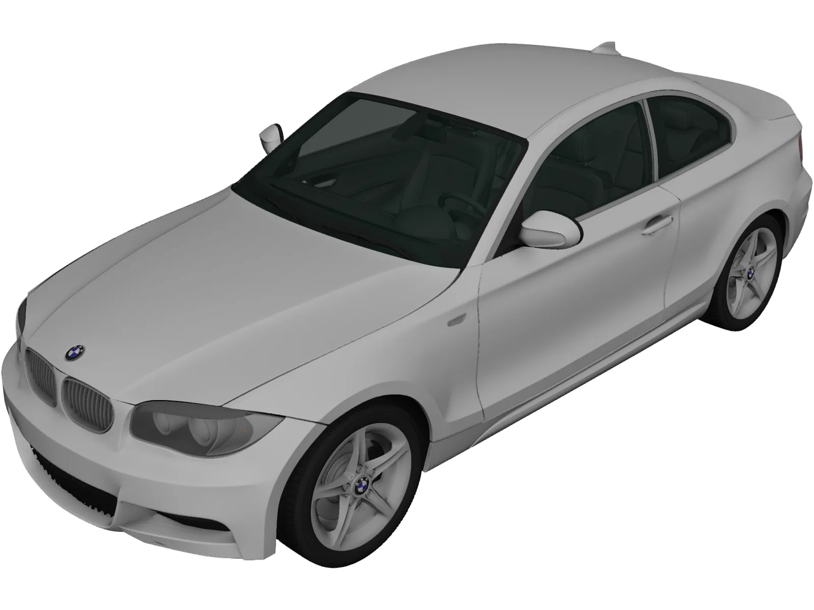 BMW 135i Coupe (2007) 3D Model main preview