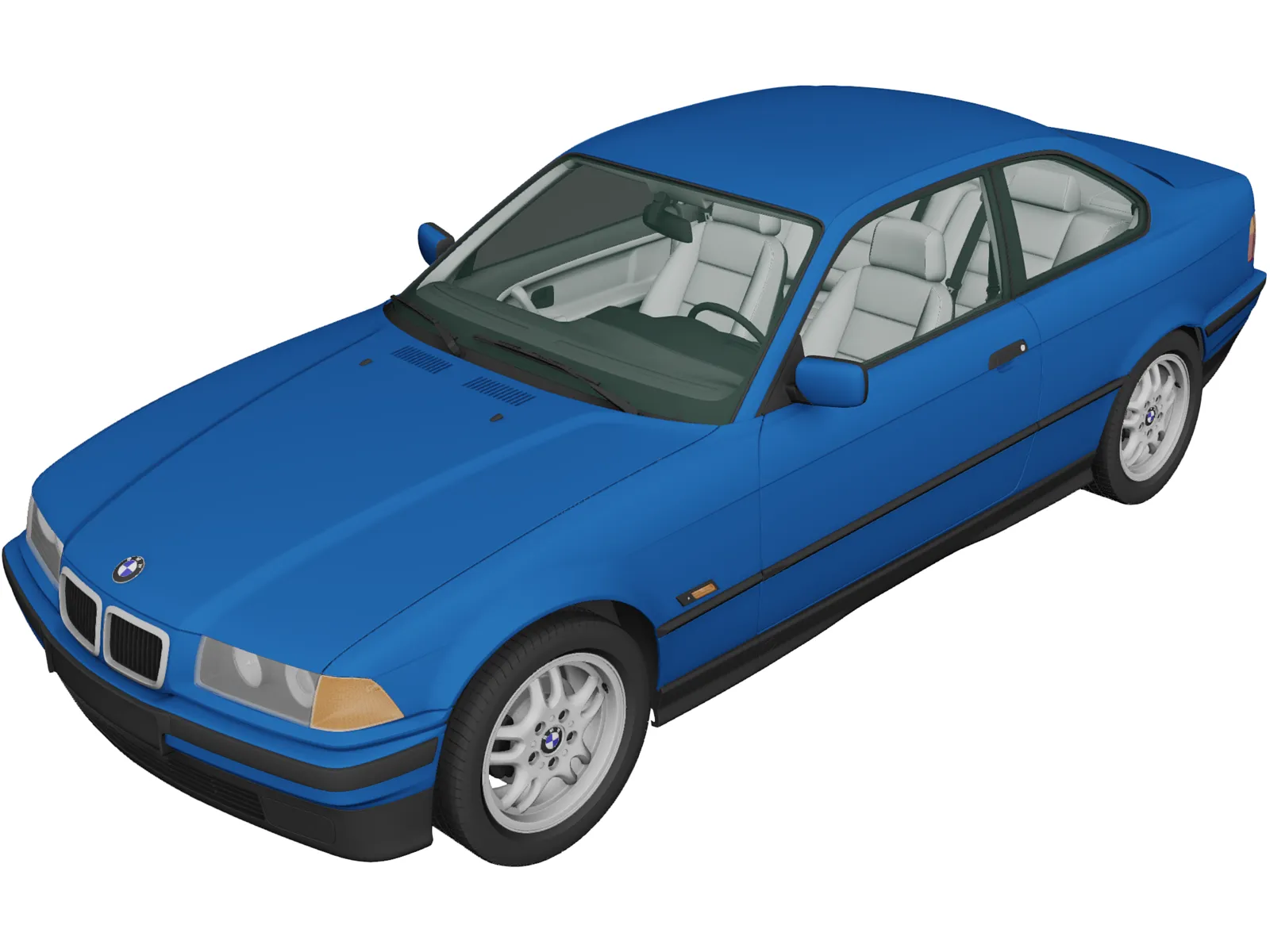BMW 318i Coupe (1993) 3D Model main preview