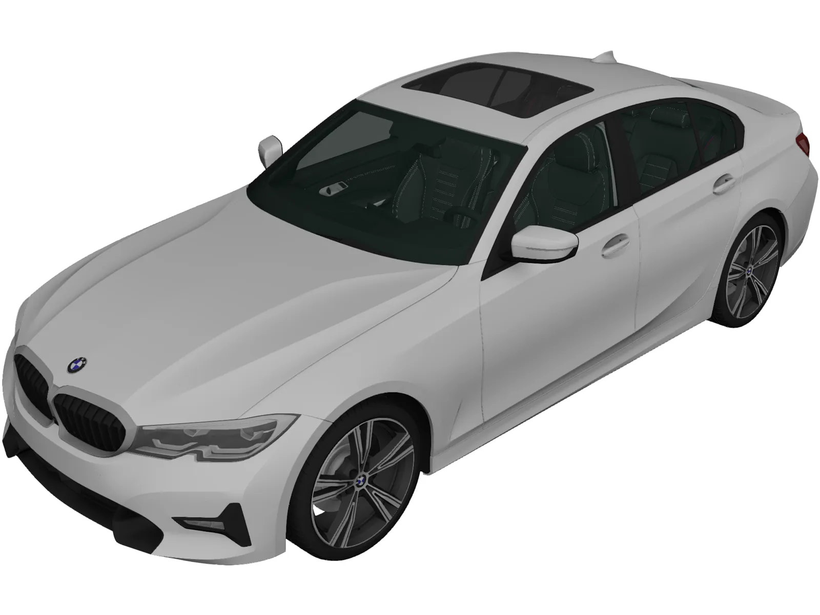 BMW 3-Series Sedan (2019) 3D Model main preview