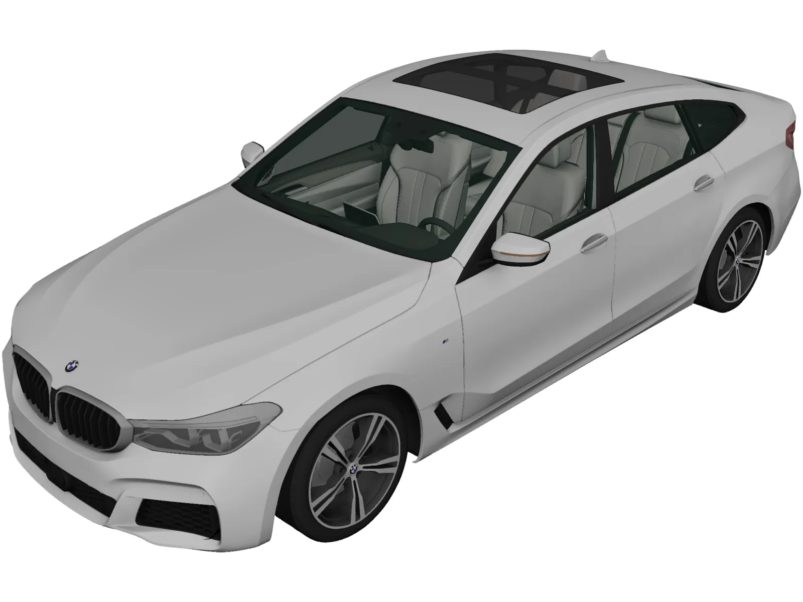 BMW 6-Series Gran Turismo M Sport (2017) 3D Model main preview