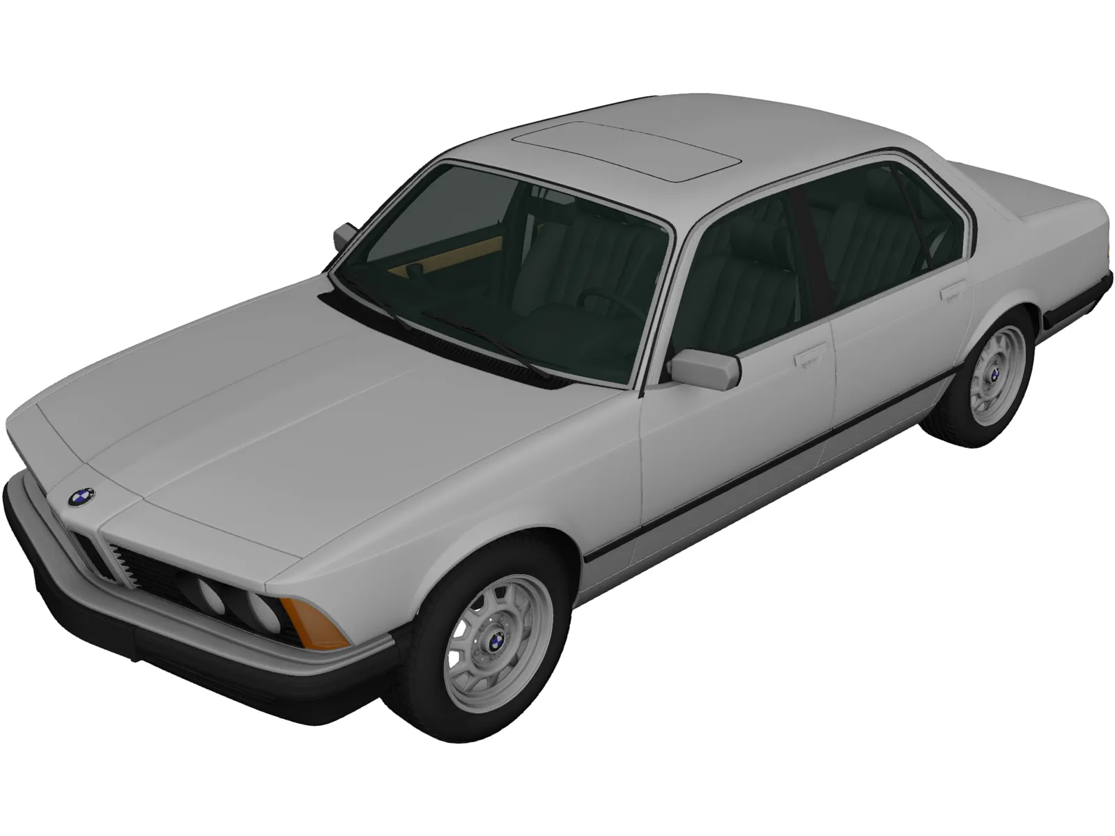 BMW 7-Series [E23] (1982) 3D Model main preview