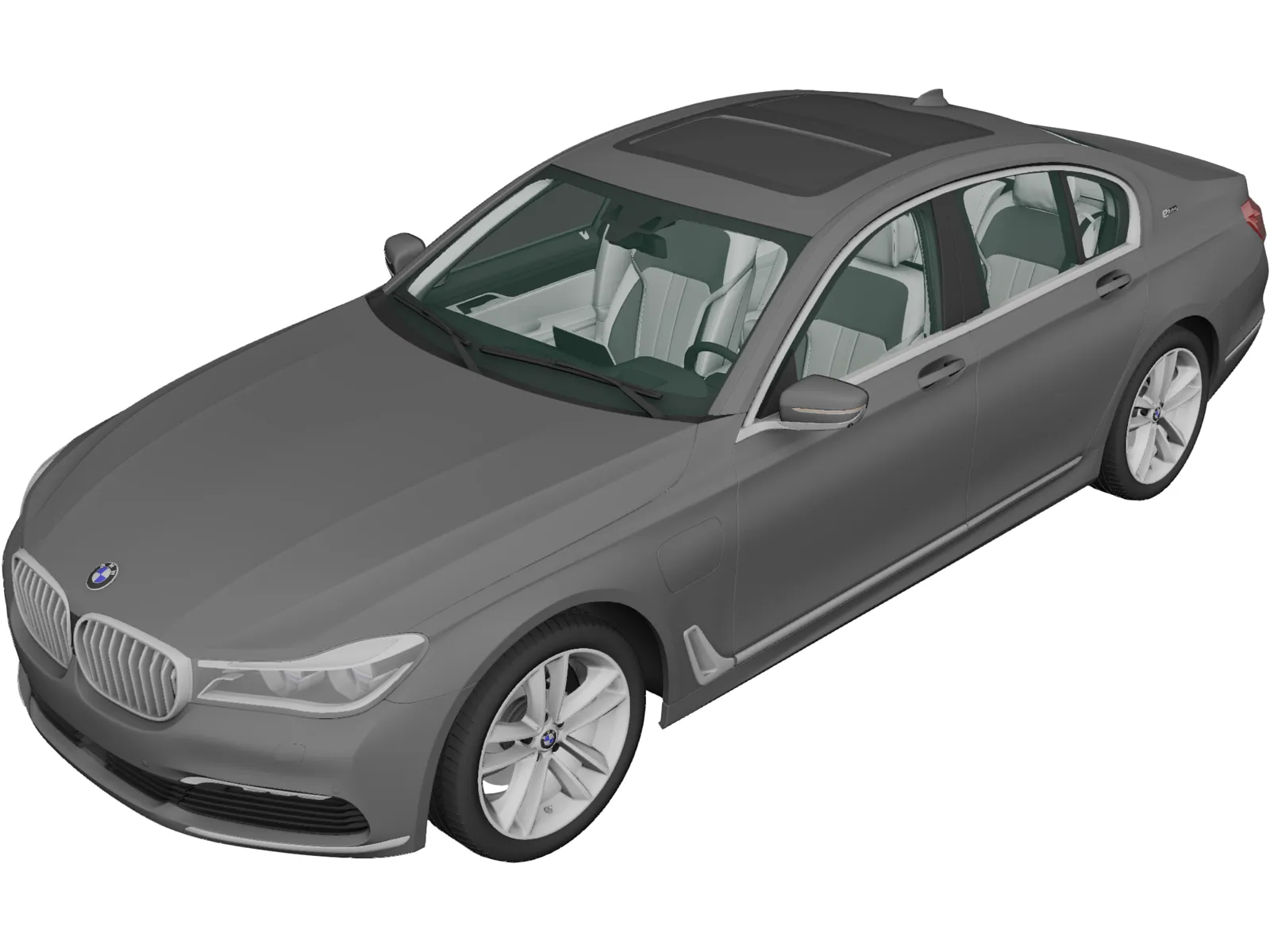 BMW 740Le [G12] (2015) 3D Model main preview