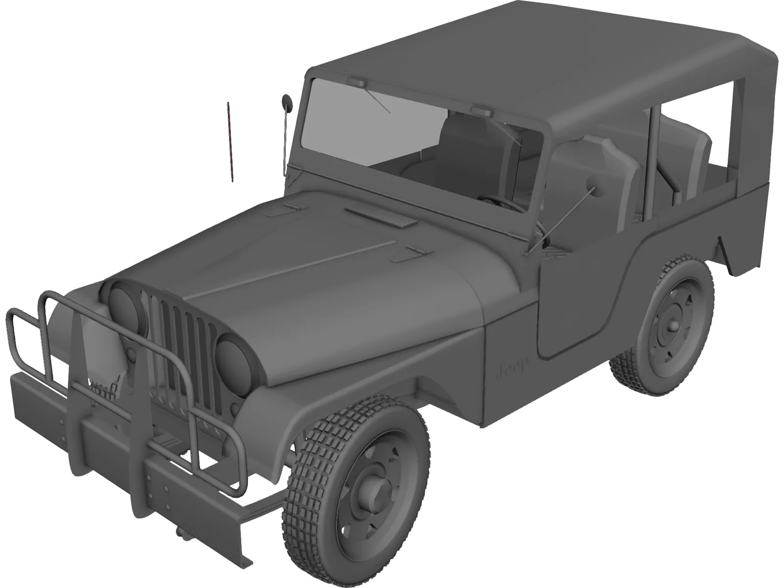 Jeep Willys CJ5 3D Model main preview