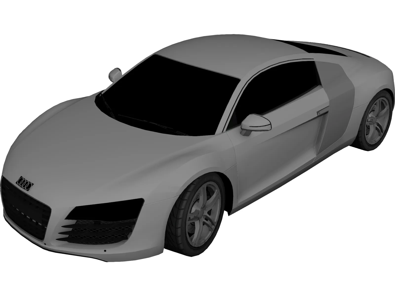 Audi R8 3D Model main preview