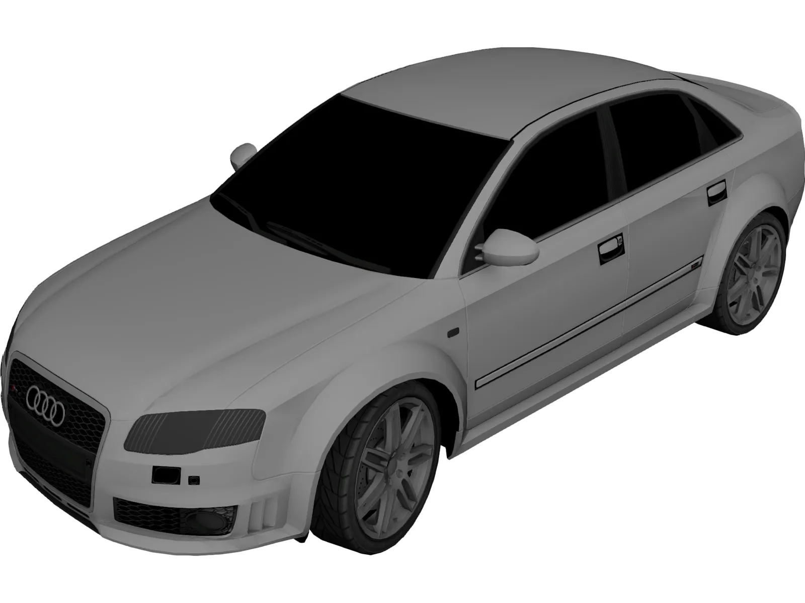 Audi RS4 3D Model main preview