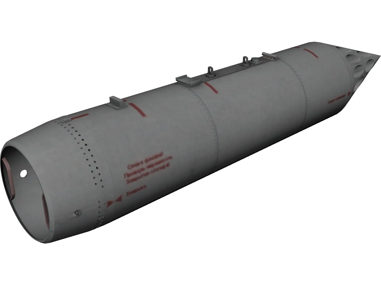 B-8M1 80mm Rocket Pod 3D Model main preview