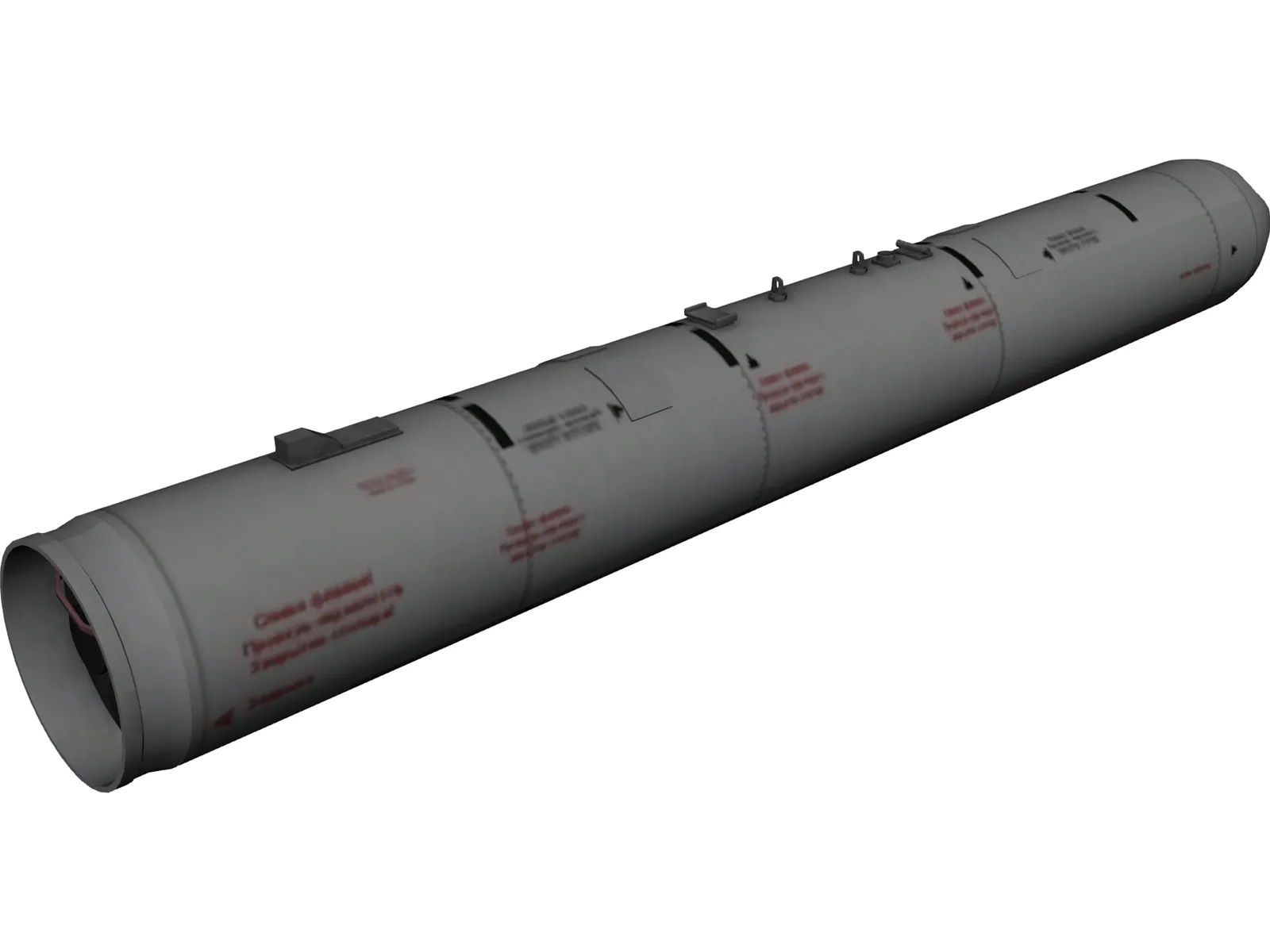 UB-13 122mm Rocket Pod 3D Model main preview