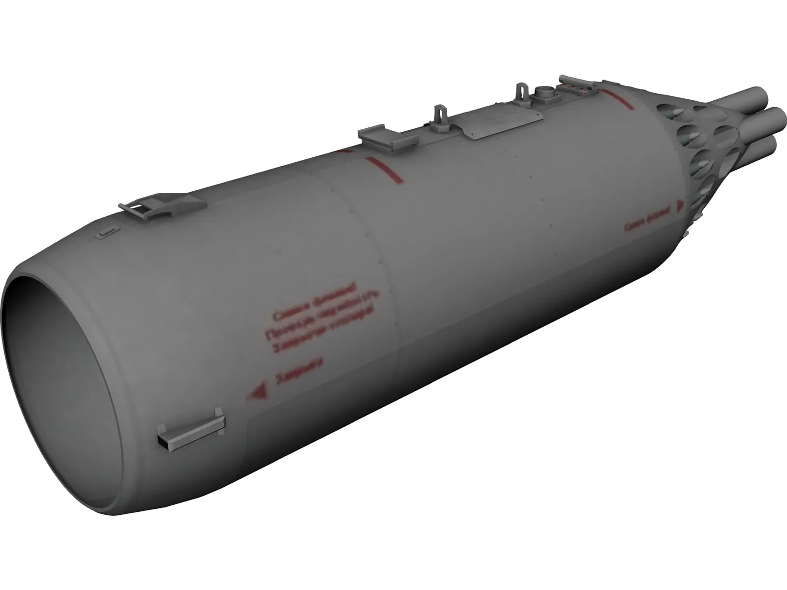 UB-32-73A 57mm Rocket Pod 3D Model main preview