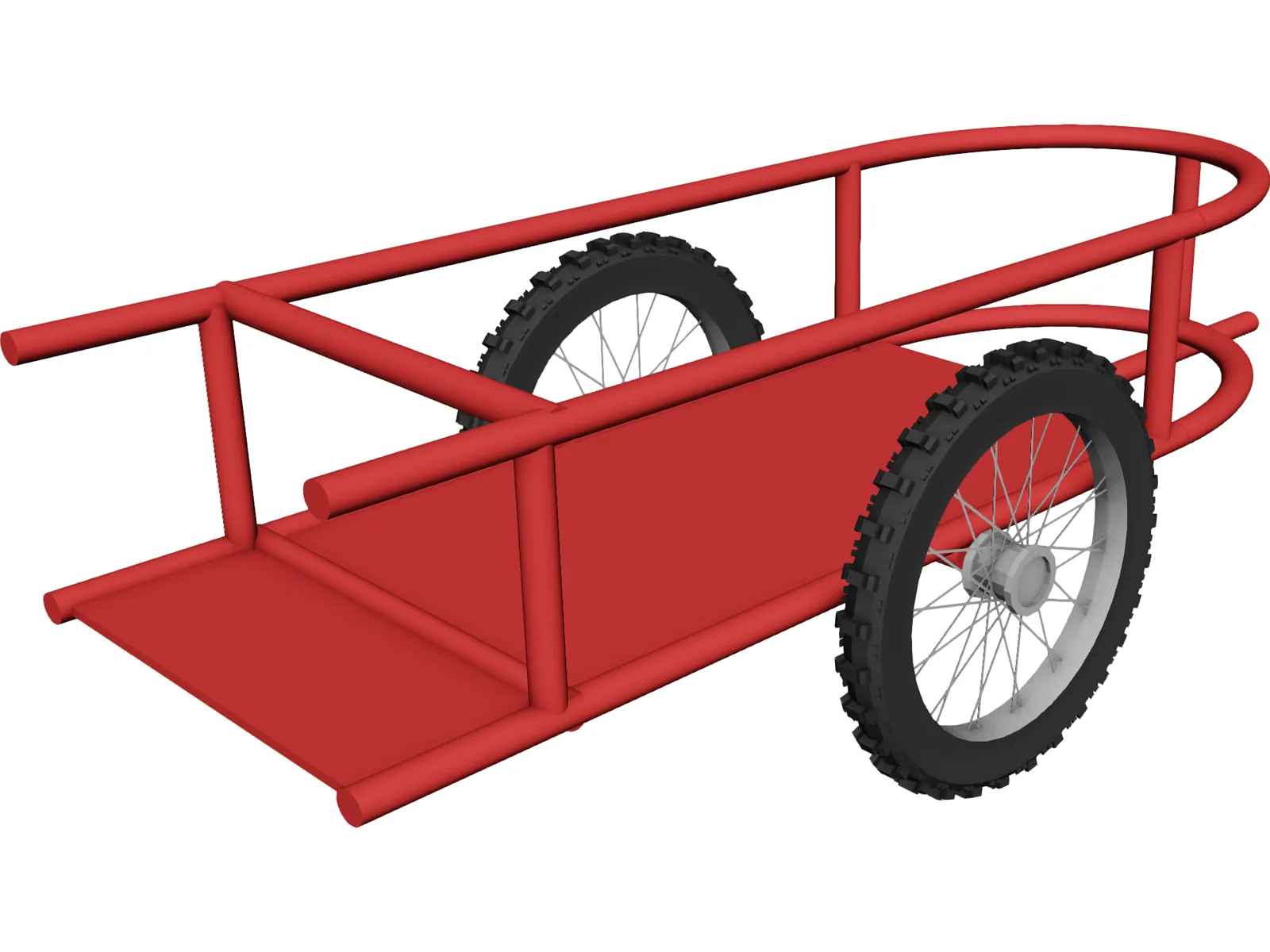 Bike Trailer 3D Model main preview