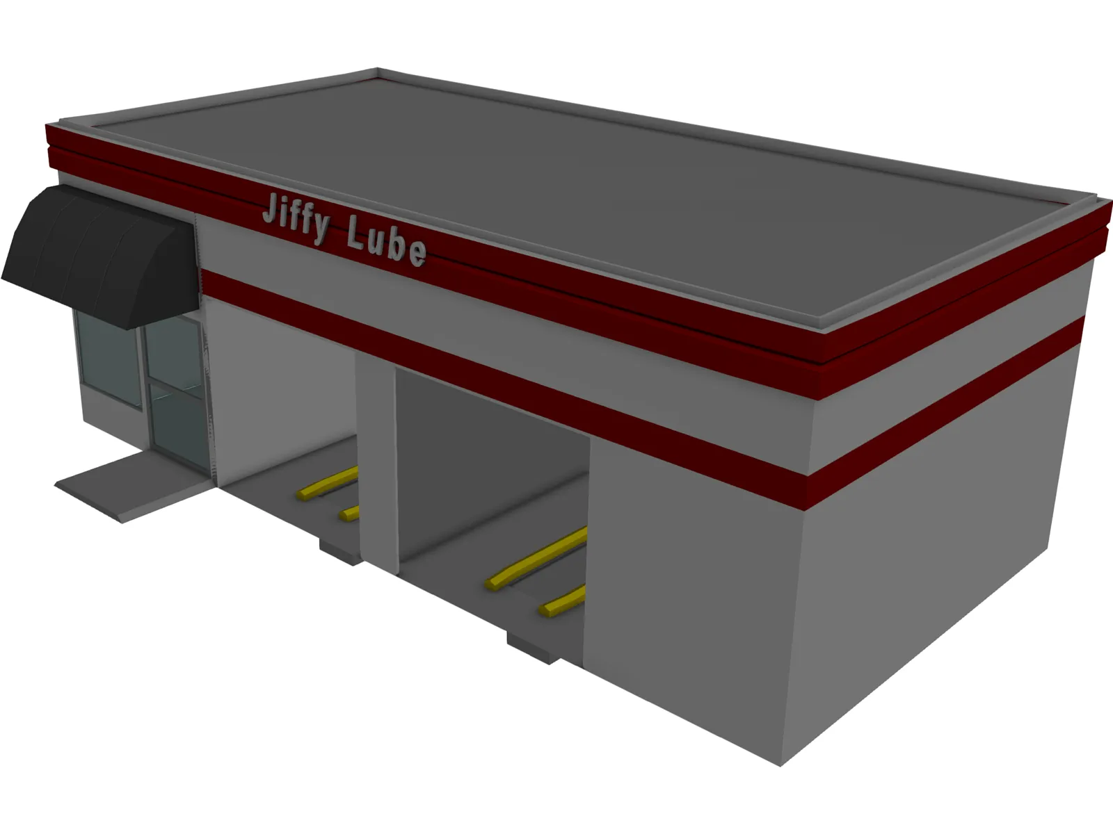 Jiffy Lube Car Repair 3D Model main preview