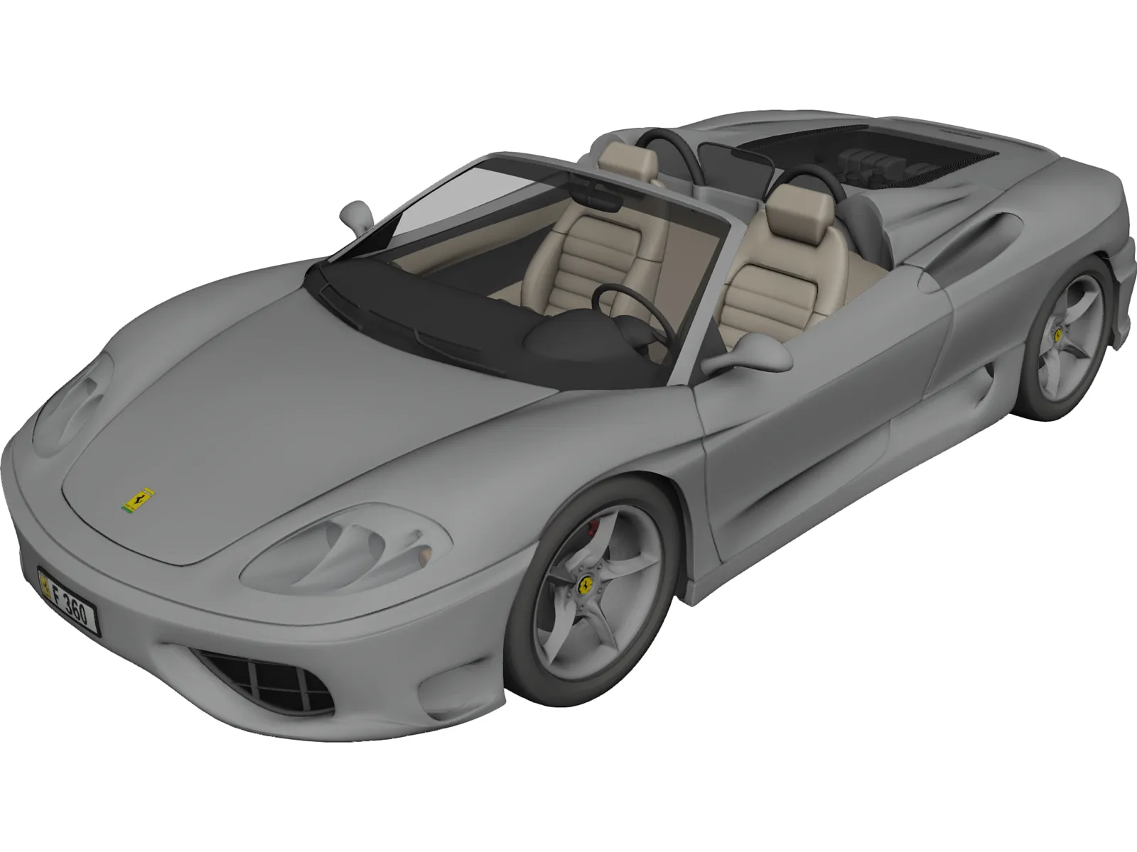Ferrari 360 Spider 3D Model main preview