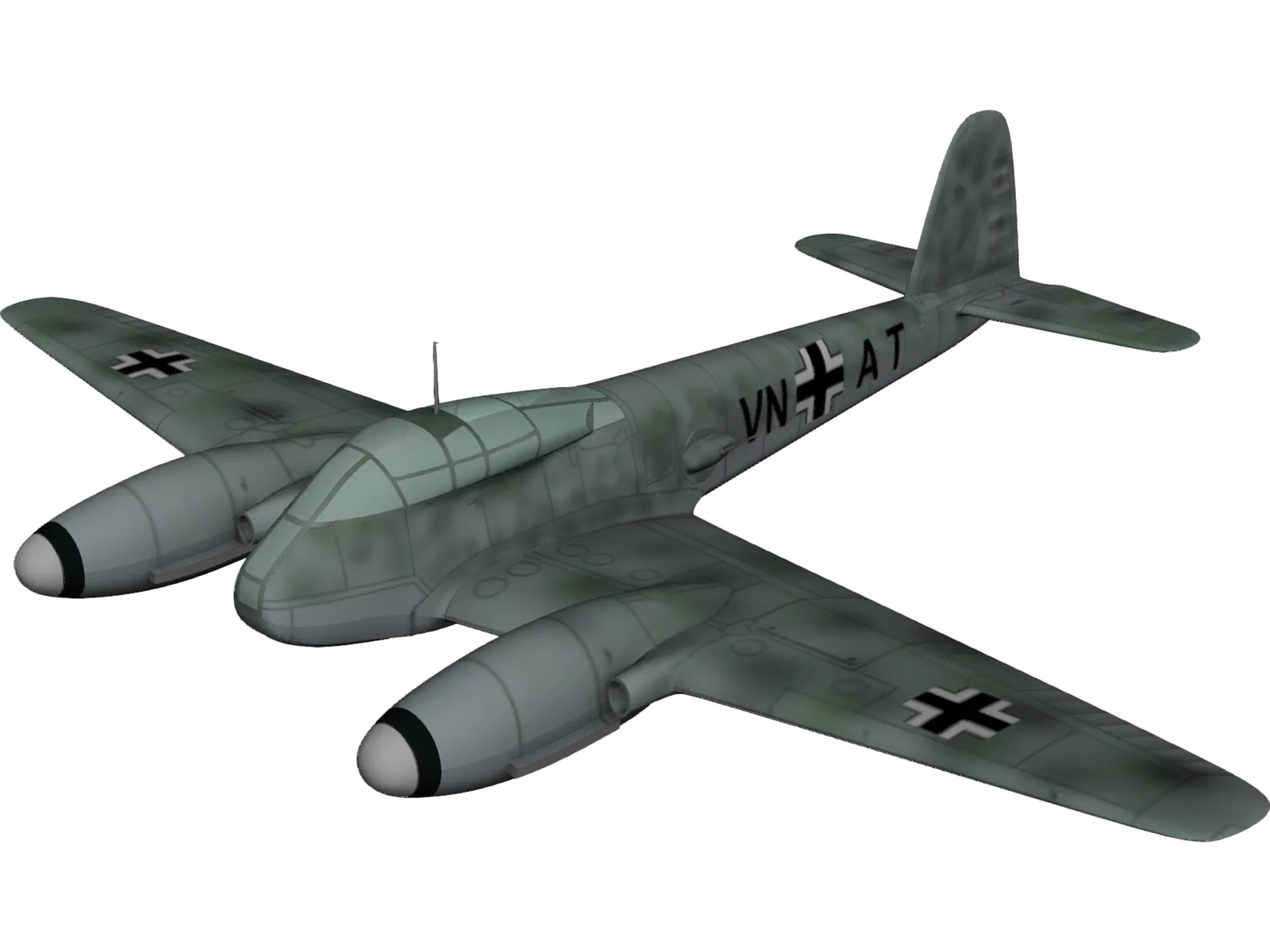 Messerschmitt Me 410 Hornisse (Hornet) 3D Model main preview