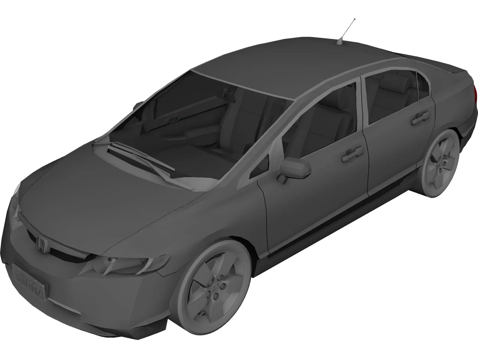 Honda Civic (2007) 3D Model main preview