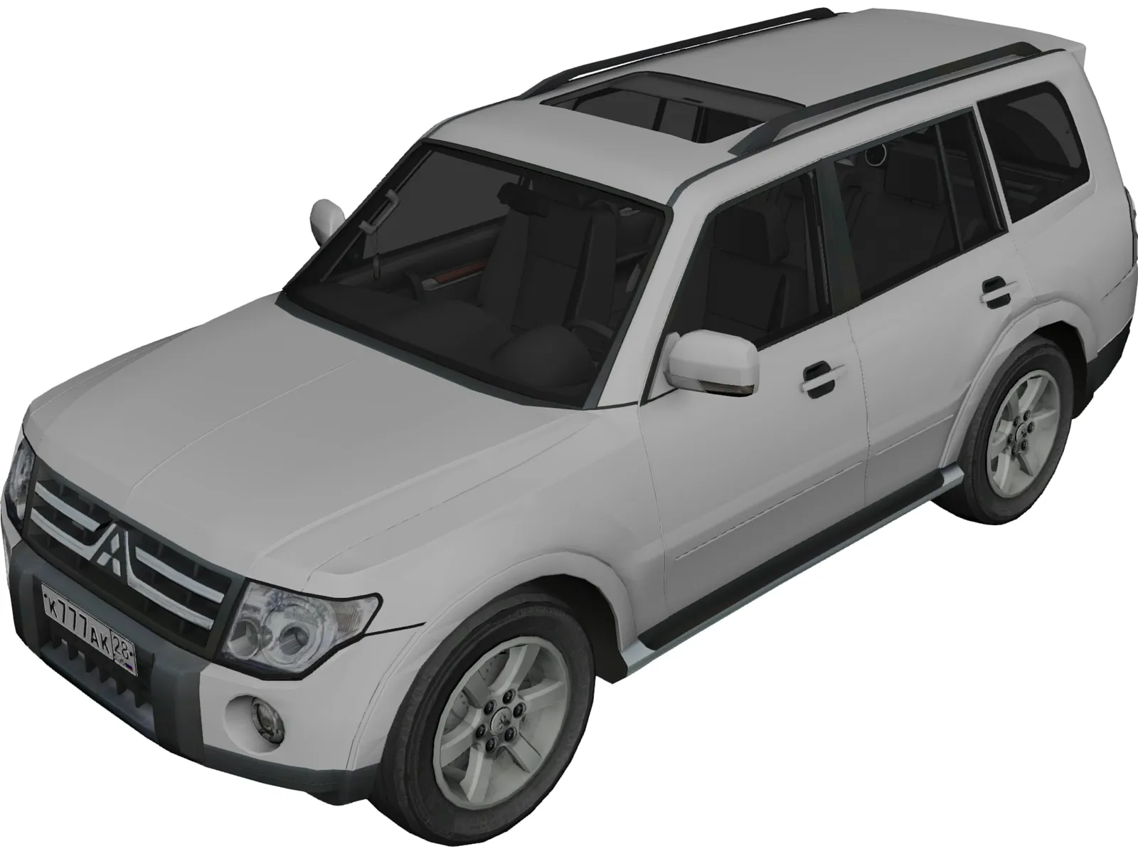 Mitsubishi Pajero (2008) 3D Model main preview