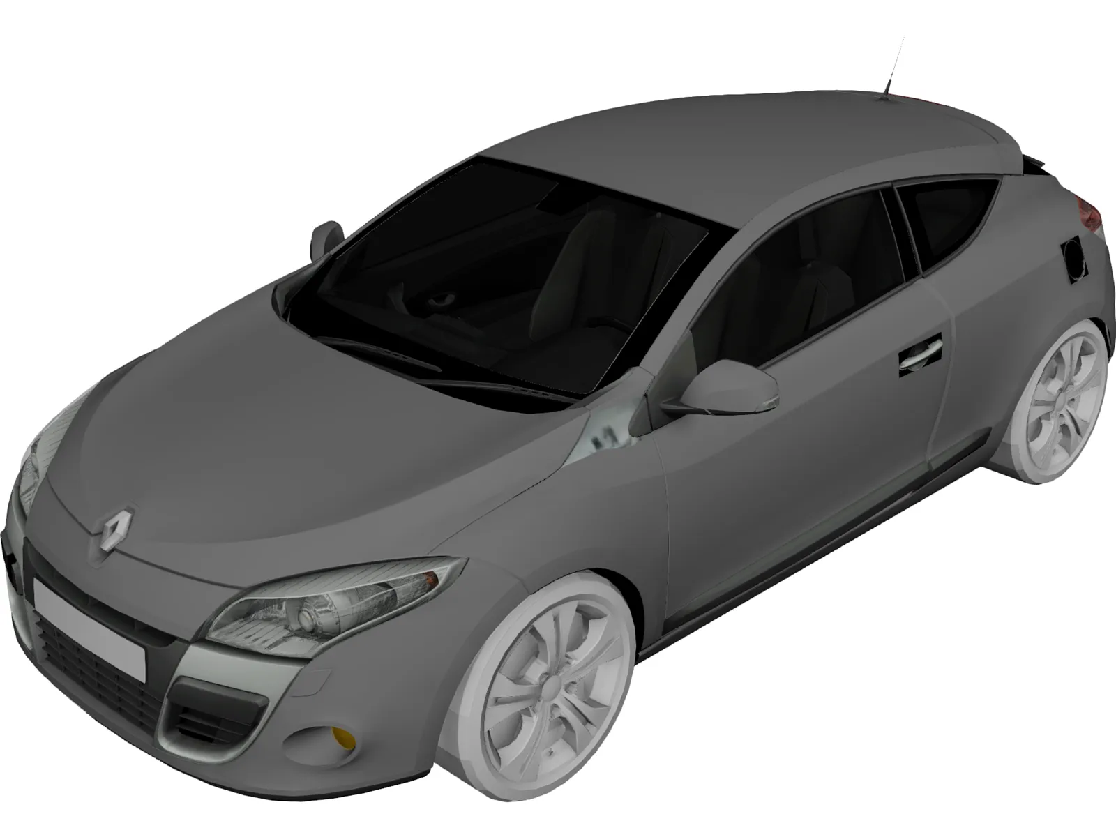 Renault Megane (2009) 3D Model main preview