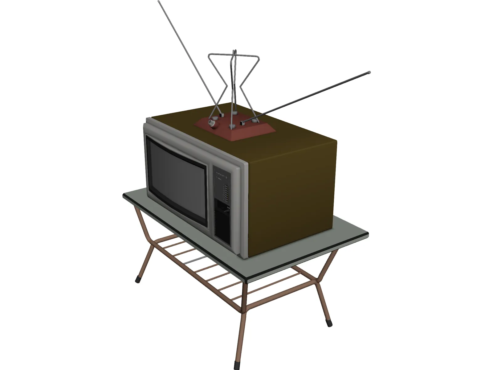 Old TV 3D Model main preview