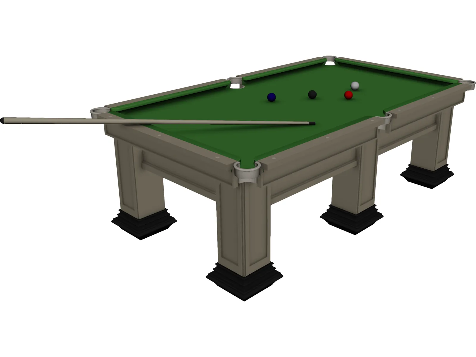 Pool Table 3D Model main preview