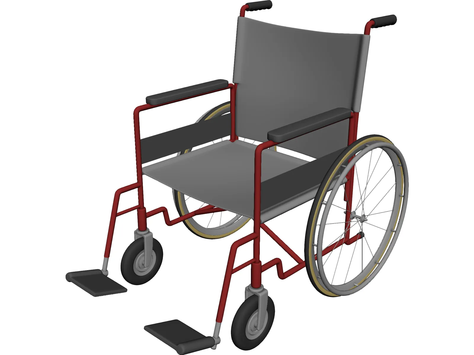 Wheelchair 3D Model main preview