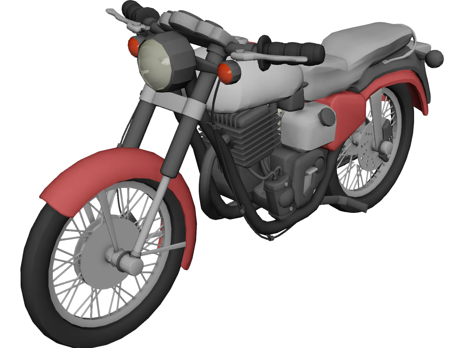 Harley-Davidson Motorcycle 3D Model main preview