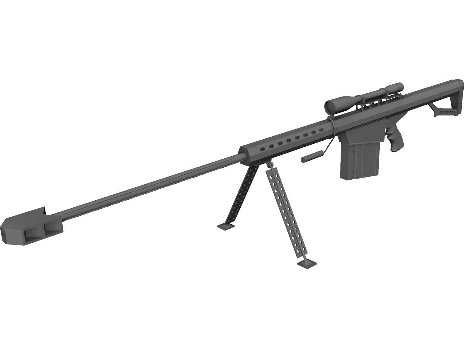 M82A1 Barrett .50 BMG 3D Model main preview