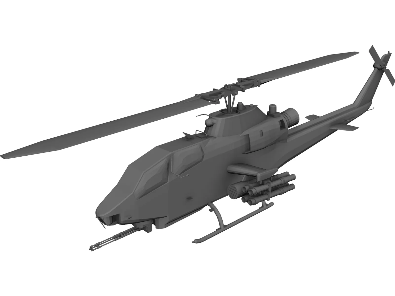 Bell AH-1S Cobra 3D Model main preview