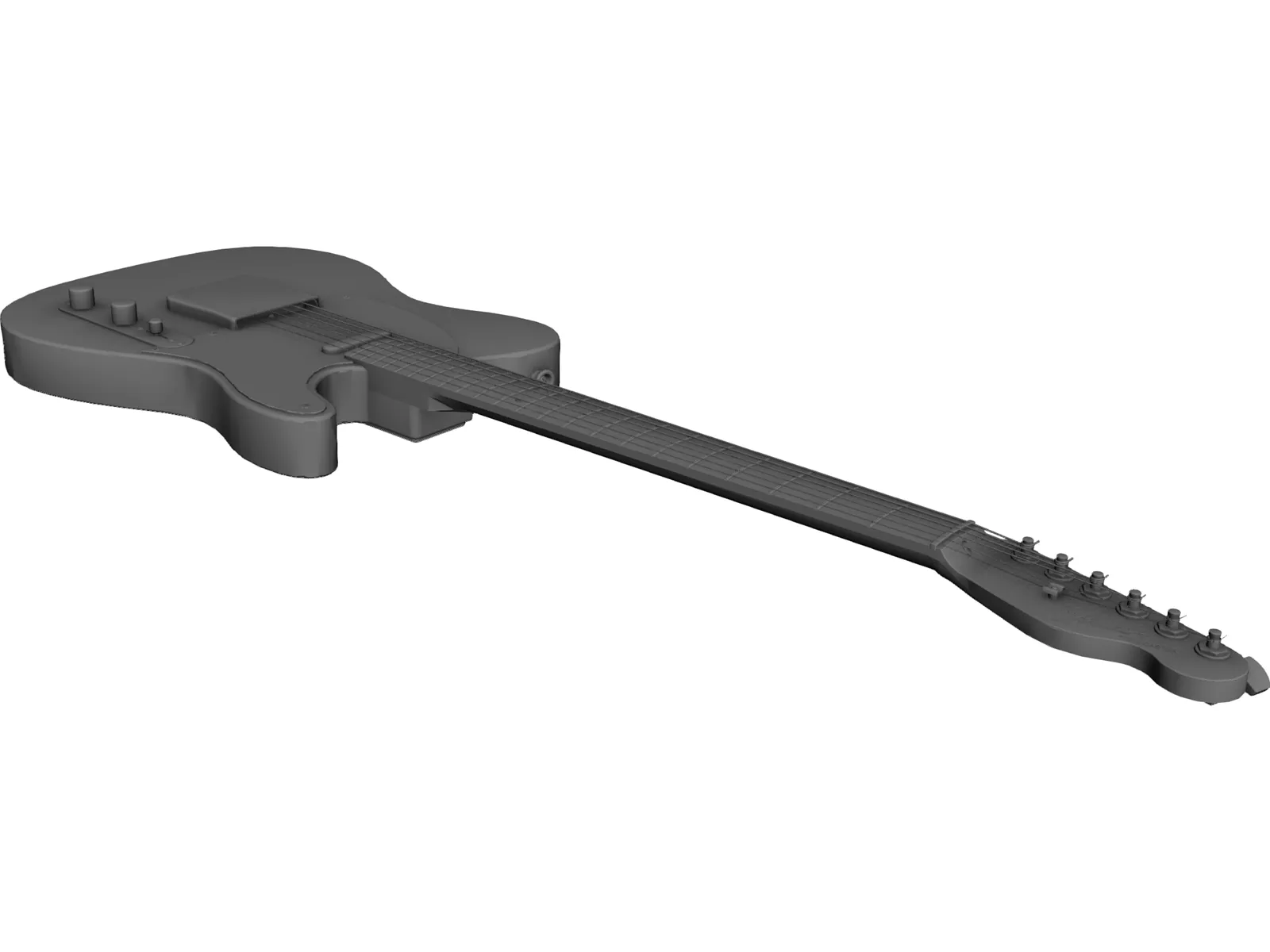 Guitar Fender Telecaster 3D Model main preview