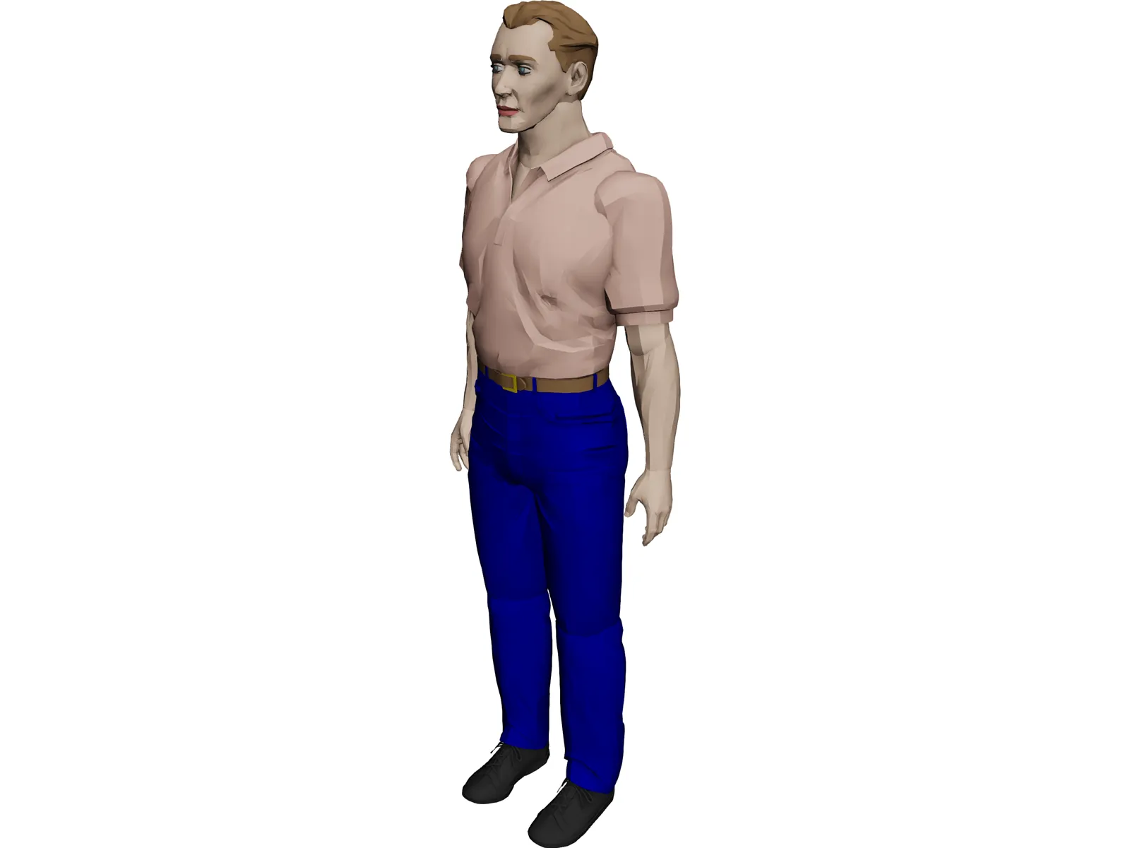 Man Worker 3D Model main preview