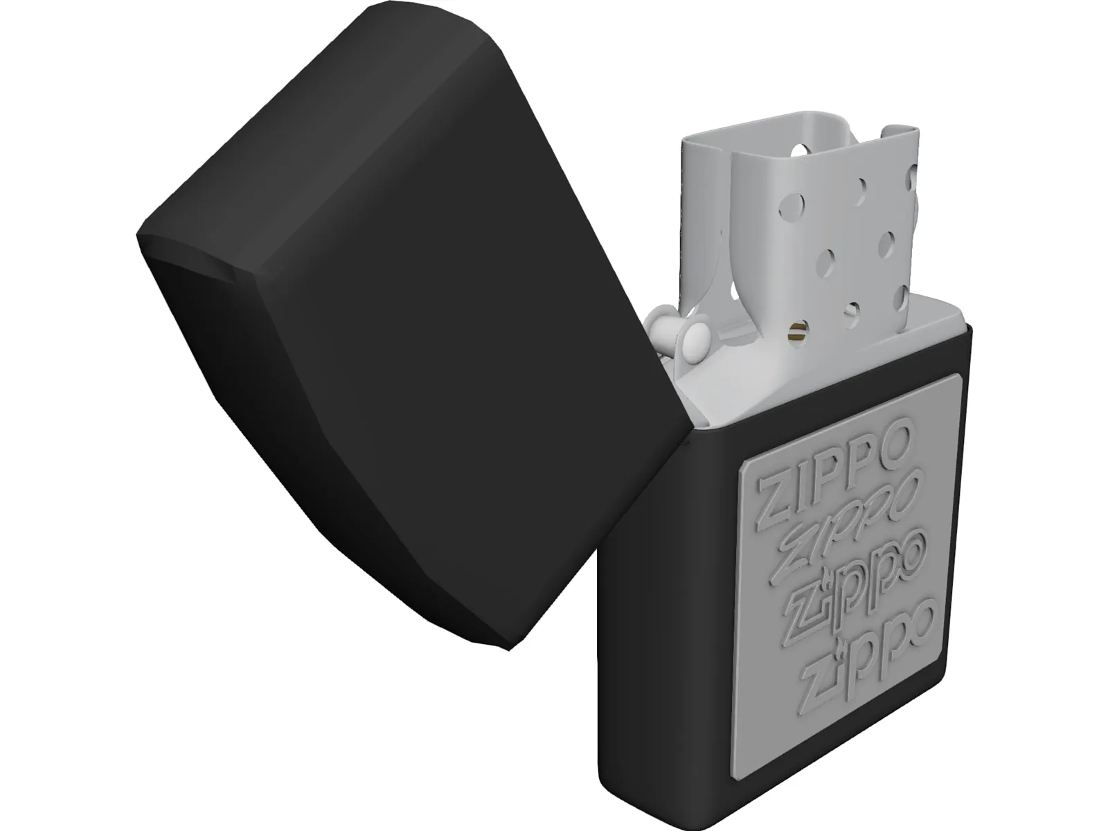 Zippo Lighter 3D Model main preview