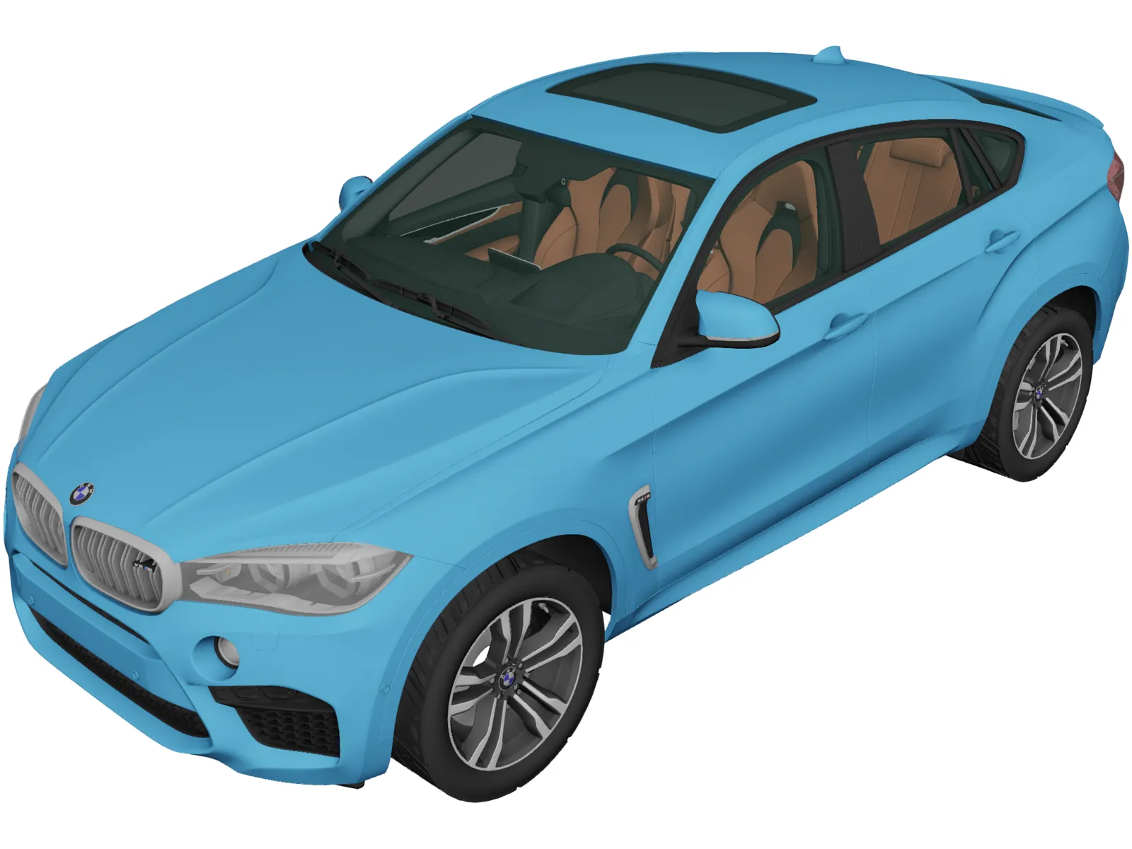 BMW X6M (2015) 3D Model main preview