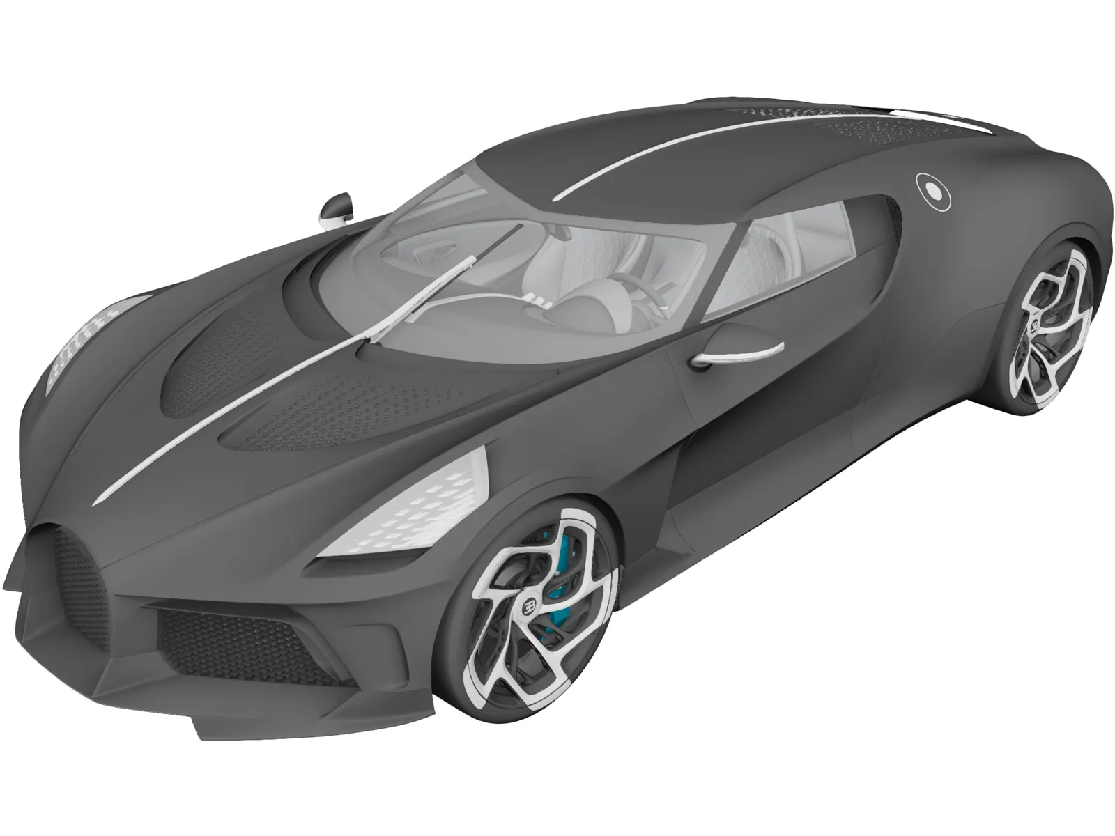 Bugatti La Voiture Noire (2019) 3D Model main preview