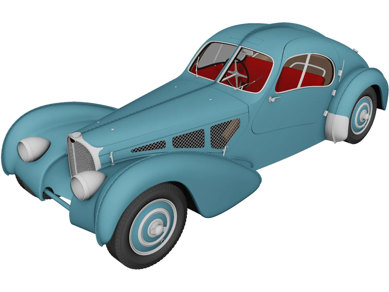 Bugatti Type 57 Atlantic (1934) 3D Model main preview
