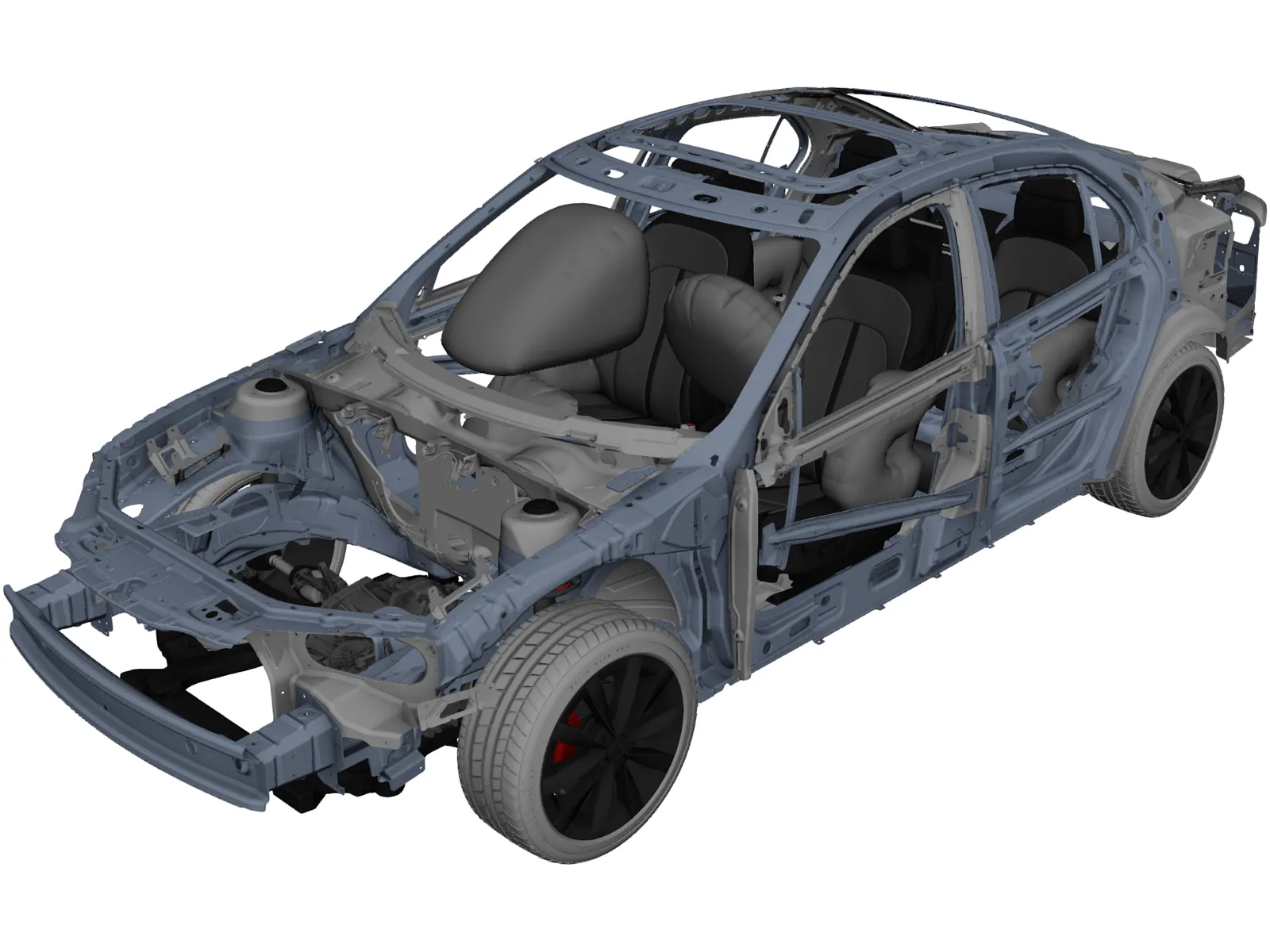Car Frame 3D Model main preview