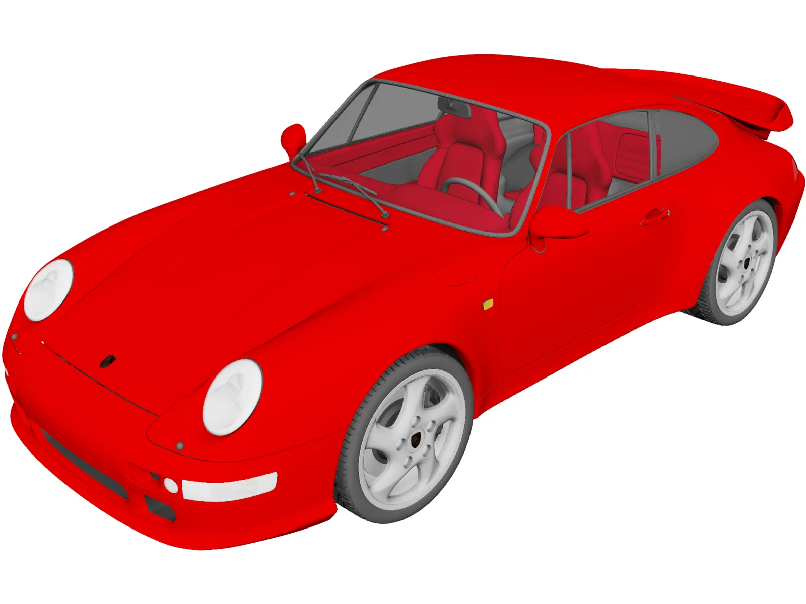 Porsche 911 Turbo (1995) 3D Model main preview