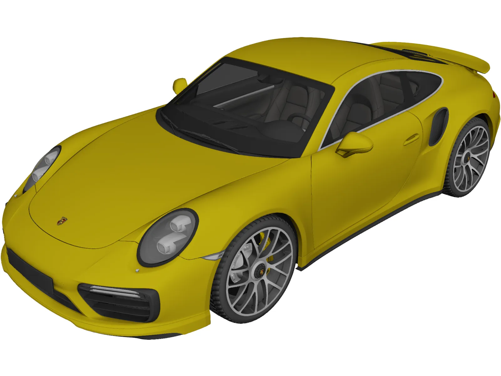 Porsche 911 Turbo S (2016) 3D Model main preview