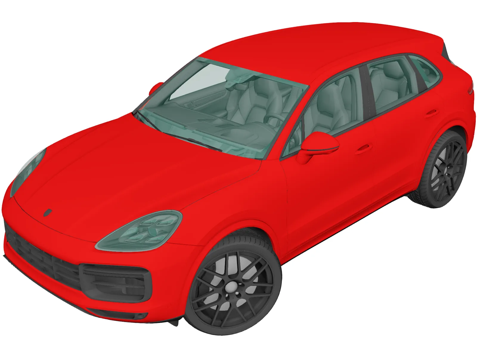 Porsche Cayenne Turbo (2018) 3D Model main preview