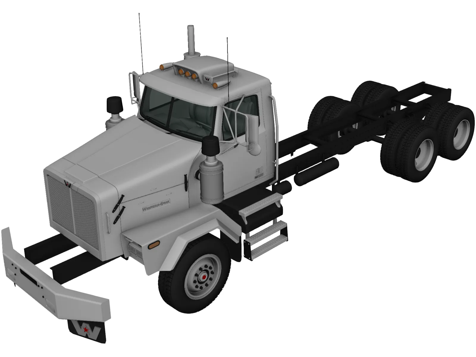Western Star 4900 SB (2008) 3D Model main preview
