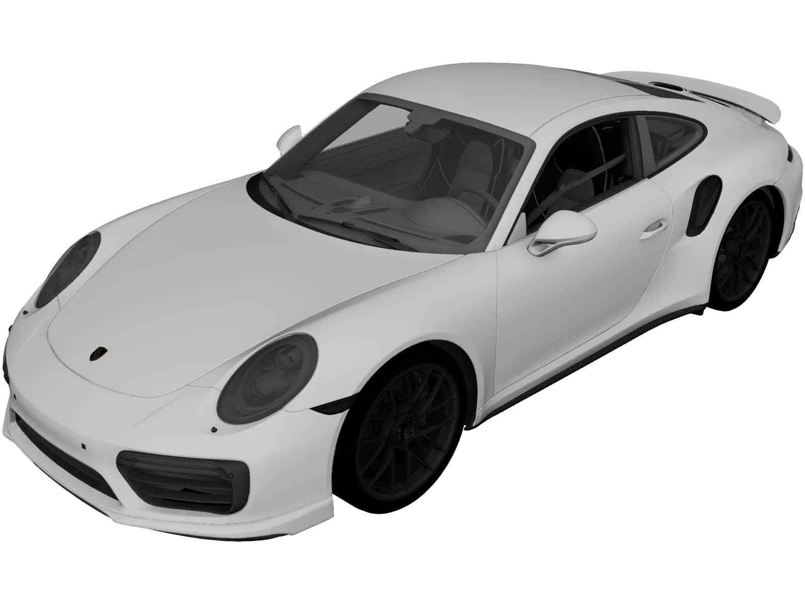 Porsche 911 Turbo S (2016) 3D Model main preview