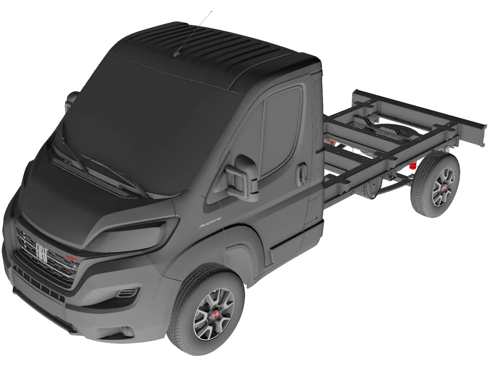 Fiat Ducato Chassis 3450WB (2022) 3D Model main preview